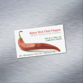 ぴりっとする食糧熱く赤いカイエンヌペパーのレストラン マグネット名刺 (インサイチュ)