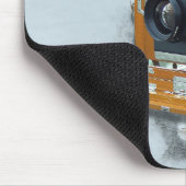 ふいごの写真のカメラのレトロのヴィンテージの写真レンズ マウスパッド (コーナー)