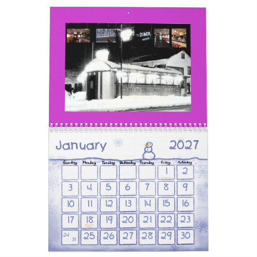 ふいごの滝、vt。 カレンダー (1月 2027)