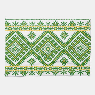 ふきんのウクライナの十字のステッチの刺繍 キッチンタオル