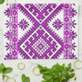 ふきんのウクライナの紫色のプリント キッチンタオル (折り畳み)