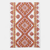 ふきんの綿のウクライナの刺繍のプリント キッチンタオル (縦)