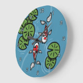 ふくと平和コイ時計 ラージ壁時計 (傾斜)