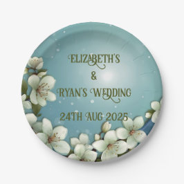 ふくよかな桜の花火 ペーパープレート