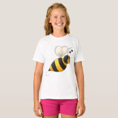 ふくよかな羽のあるマルハナバチ Tシャツ (正面フル)