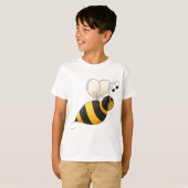 ふくよかな羽のあるマルハナバチ Tシャツ (正面フル)