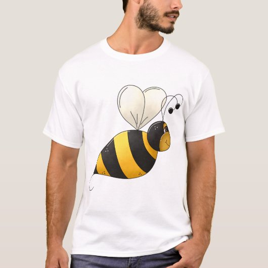 ふくよかな羽根のマルハナバチ Tシャツ (正面)