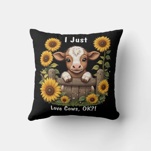 ふくらはぎのひまわりで囲まれたフェンス越しに覗き込む クッション (裏面)