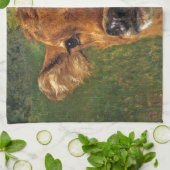 ふくらはぎの頭(Rosa Bonheur著) キッチンタオル (折り畳み)