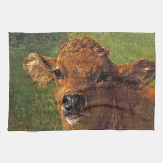 ふくらはぎの頭(Rosa Bonheur著) キッチンタオル (横)