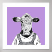 ふくらはぎダンガリー（スミレ） ポスター (正面)