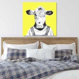 ふくらはぎダンガリー(レトロ黄) キャンバスプリント