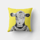 ふくらはぎダンガリー(レトロ黄) クッション (裏面)