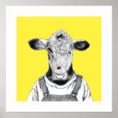 ふくらはぎダンガリー(レトロ黄) ポスター (正面)