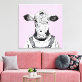 ふくらはぎダンガリー（梅） キャンバスプリント (インサイチュ (リビング))