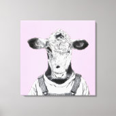 ふくらはぎダンガリー（梅） キャンバスプリント (正面)