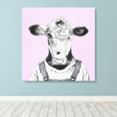 ふくらはぎダンガリー（梅） キャンバスプリント (インサイチュ (ウッドフロア))