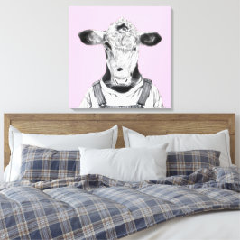 ふくらはぎダンガリー（梅） キャンバスプリント