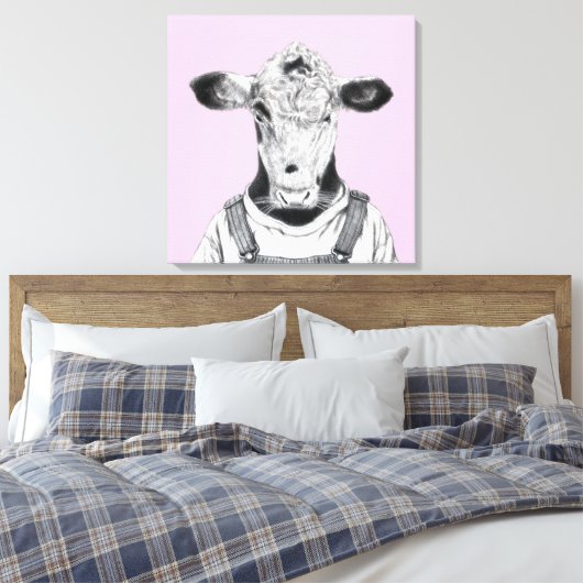 ふくらはぎダンガリー（梅） キャンバスプリント (インサイチュ (寝室))