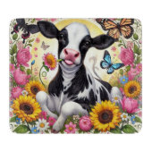 ふくらはぎ鮮やかと蝶の不思議の国 カッティングボード (正面)