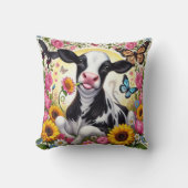 ふくらはぎ鮮やかと蝶の不思議の国 クッション (正面)