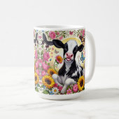 ふくらはぎ鮮やかと蝶の不思議の国 コーヒーマグカップ (正面右)