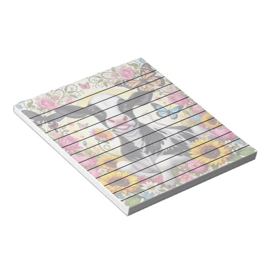 ふくらはぎ鮮やかと蝶の不思議の国 ノートパッド (アングル)