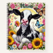 ふくらはぎ鮮やかと蝶の不思議の国 ノートブック (正面)