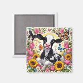 ふくらはぎ鮮やかと蝶の不思議の国 マグネット (正面/裏面)