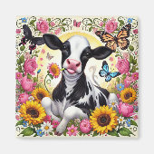 ふくらはぎ鮮やかと蝶の不思議の国 マグネット (正面)