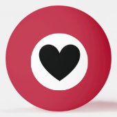 ふくらんでいるハート 卓球ボール (裏面)