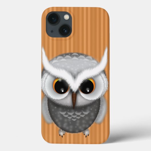 ふくれっ面の小さなフクロウのイラスト Case-Mate iPhoneケース (裏面)