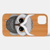 ふくれっ面の小さなフクロウのイラスト Case-Mate iPhoneケース (裏面 (横))