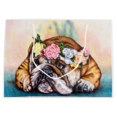 ふくれっ面をするプリンセスのギフトバッグ ラージペーパーバッグ (正面)