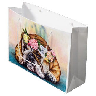 ふくれっ面をするプリンセスのギフトバッグ ラージペーパーバッグ