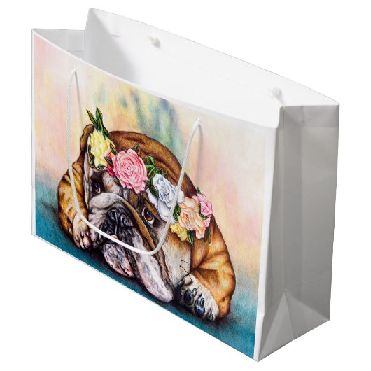 ふくれっ面をするプリンセスのギフトバッグ ラージペーパーバッグ (正面アングル)