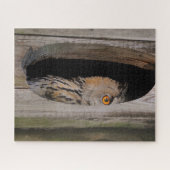 ふくろうが家から覗き込む ジグソーパズル (横)