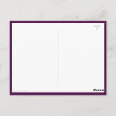 ふくろうのようなドラゴンの赤ちゃんのシャワーお礼 ポストカード (裏面)