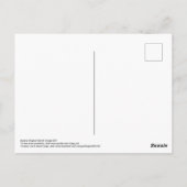 ふくろうの深いブルーの背景はがき ポストカード (裏面)