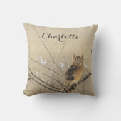 ふくろうアート西村グーンの初期の梅 クッション (正面)