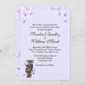 ふくろう夫婦 招待状 (正面/裏面)