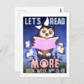 ふくろう読の本週 ポストカード (正面/裏面)