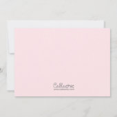 ふくろう1歳の招待状（女の子）と風船 招待状 (裏面)