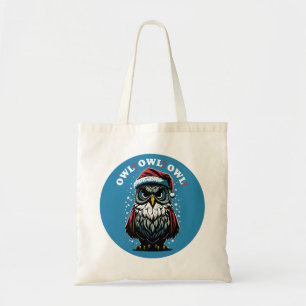 ふくろう!ふくろう!ふくろう!クリスマスプーン Santa Claus Owl トートバッグ