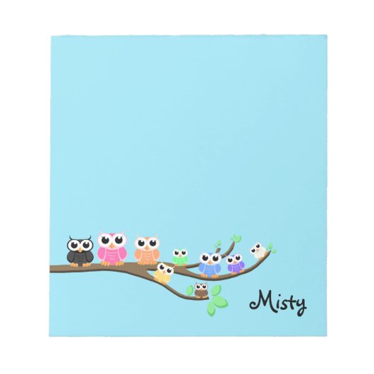 「ふくろう、今すぐ」 ノートパッド (正面)