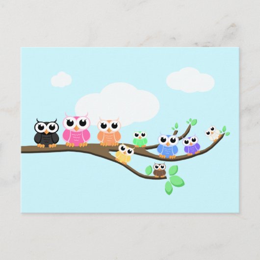 「ふくろう、今すぐ」 ポストカード (正面)