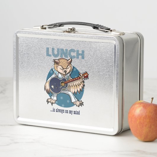 ふくろおもしろいのランチは常に私の心の音楽の漫画 メタルランチボックス (インサイチュ)