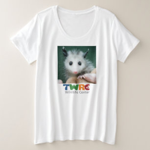 ふくろねずみが付いているプラスのサイズのTシャツ プラスサイズTシャツ