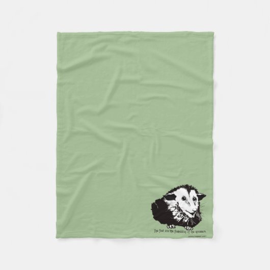 ふくろねずみが付いている小さいフリースのblankie フリースブランケット (正面)