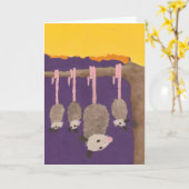 "ふくろねずみ"の挨拶状 カード (黄色い花)